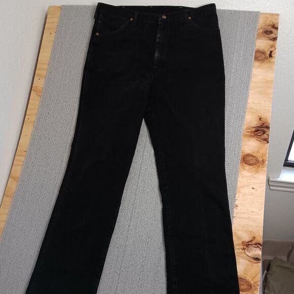Wrangler Vintage Jeans Mens 36X37 Black Classic Cowboy Cut Western Cowboy Tall - Picture 4 of 15